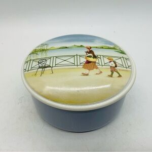 Romantic Seasons Autumn/Fall Round Trinket Box With Lid No. 3 By Villeroy&Boch